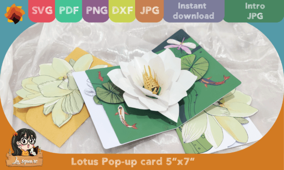 3D Lotus Pop-up Greeting Card: Paper Flowers & 3D SVG