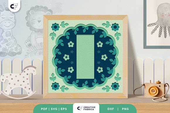 Baby Alphabet I Monogram 3D SVG