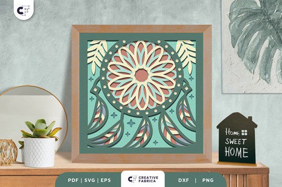 Boho Dreamcatcher 3D SVG for Ornaments