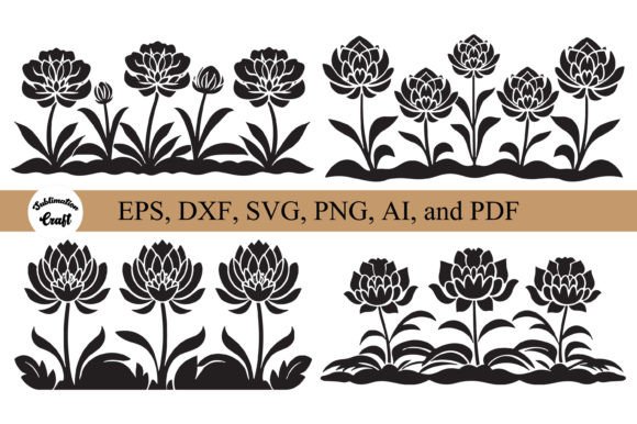 Cricut Flowers SVG Cut File Bundle for Laser Cutting & Home Decor