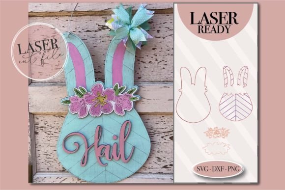 Easter Bunny Sign Laser SVG for Signs & Laser Cutting