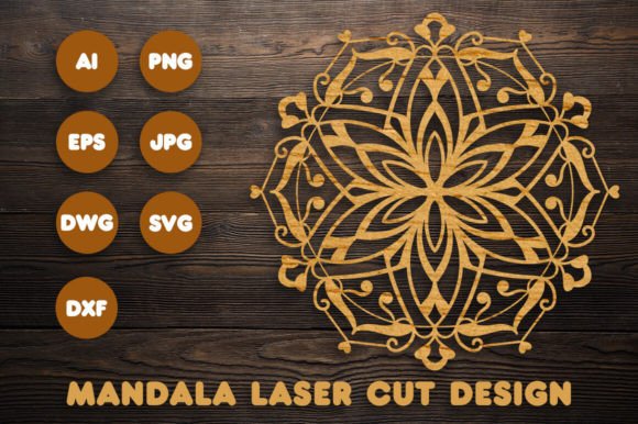 Floral Mandala SVG Files for Cricut: Laser Cutting & Wall Decor