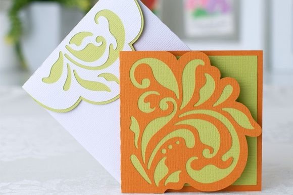 Floral Note Card 3D SVG Freebies