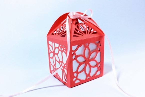 Floral Wedding Favor Box: 3D SVG Gift Boxes