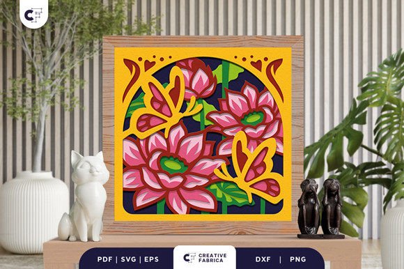 Lotus Flower Petal 3D SVG for Floral Compositions
