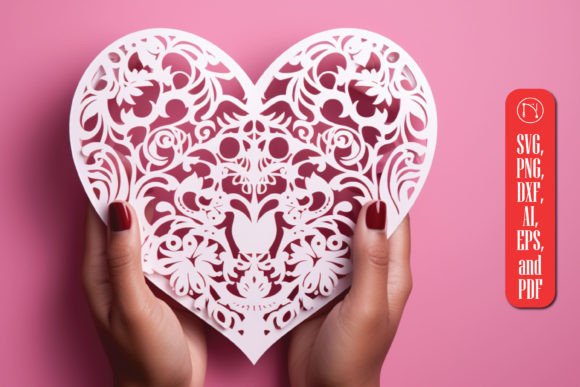 Paper Cut Floral Flower Heart SVG: Laser Cutting & Valentine’s Day