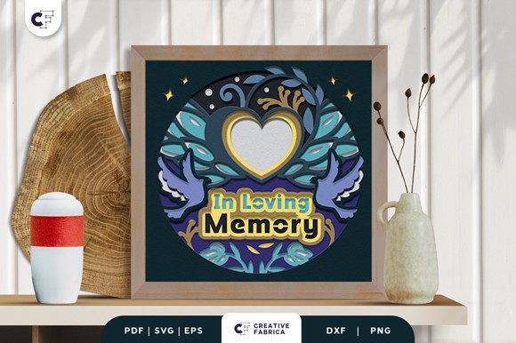 Remembrance Heart Shape 3D SVG for Pets