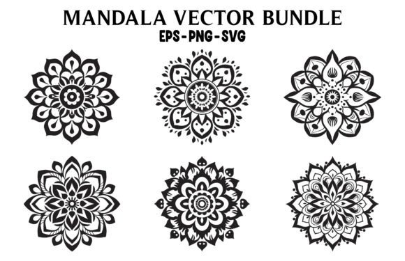 Vintage Mandala SVG Graphics and Illustrations Set